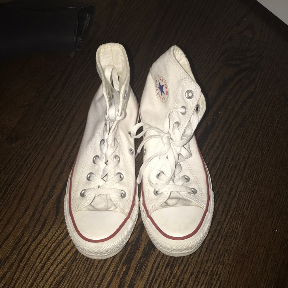 Women’s White Converse High Tops